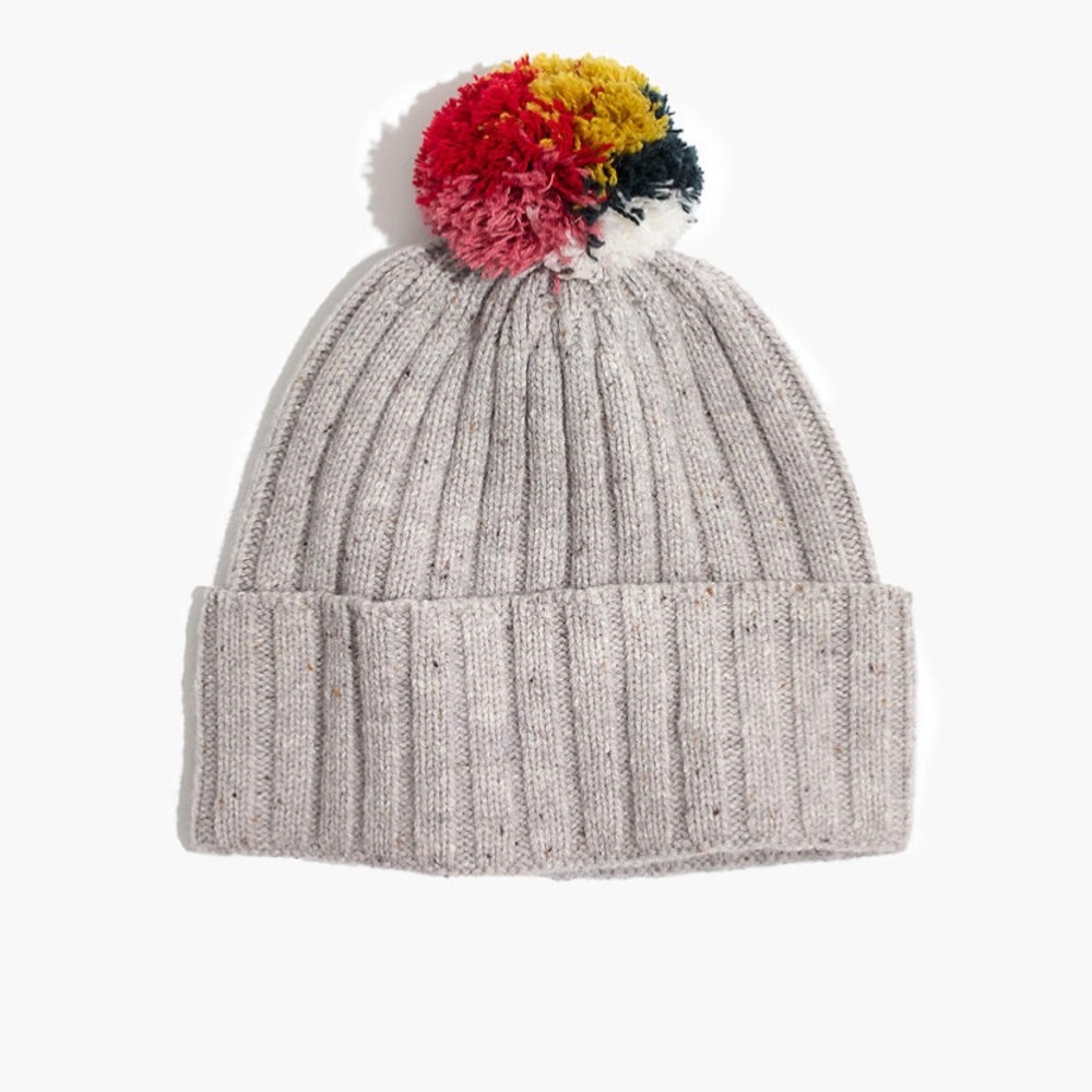 Madewell Rainbow Pom-Pom Beanie - Picture 3 of 5